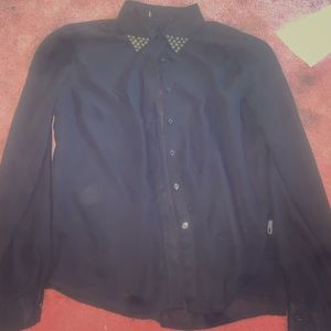Black sheer Ralph Lauren top